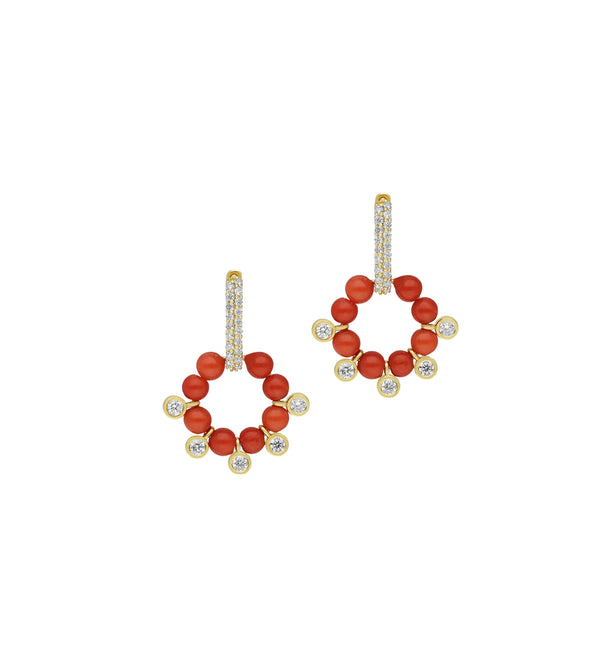 Aura coral earrings