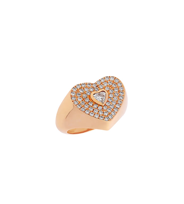 Rose heart pave