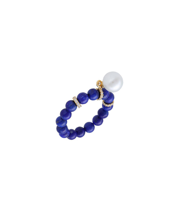 Bonbon perlée lapis ring | Al Fardan Jewellery