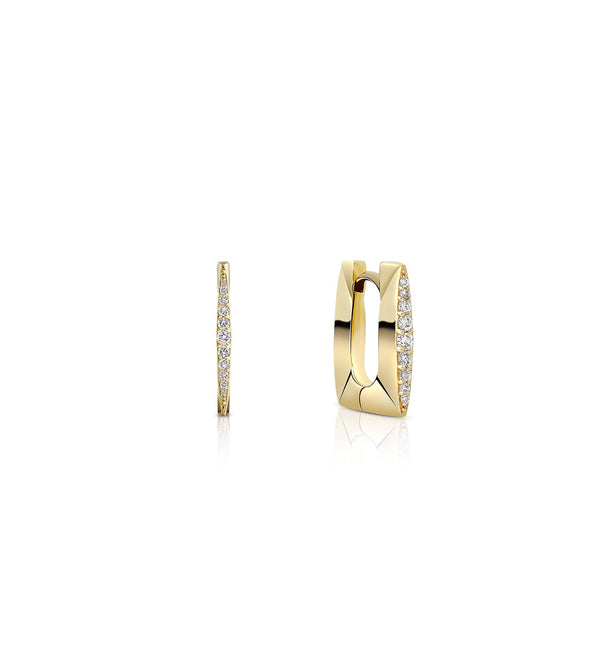 Hoops yellow gold earrings | Al Fardan Jewellery